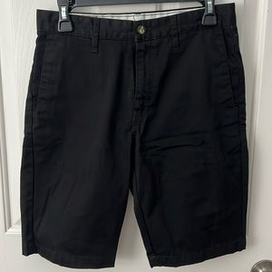 Volcom Black Men's Bermuda Chino Shorts Sz 28 Corpo Class Cotton Blend NWOT